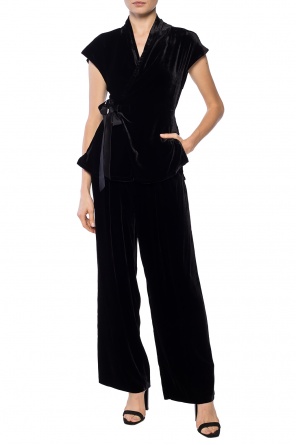 Velvet trousers with logo, zdjęcie 2 Velvet trousers with logo od Fendi